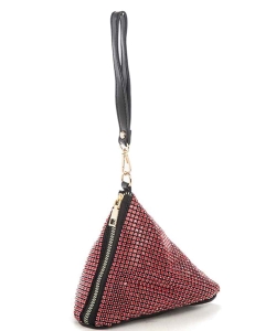 Triangle Rhinestone Evening Pouch  118-6691 RED